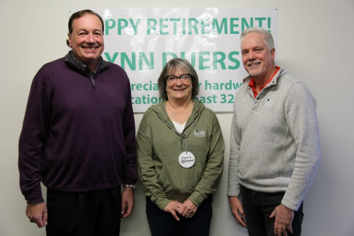 Pictured above, Cleary President Sean Cleary (left), Lynn Duerst (middle), and Controller Curtis Wiemann (right)