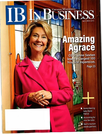 Front cover of In Business magazine's edition.
