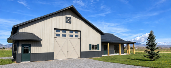 Tan and Grey Barndominium 