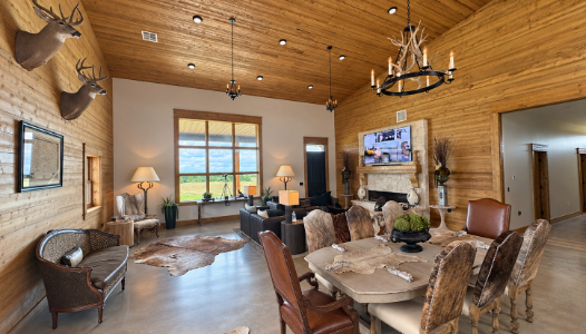 Rustic Barndominium Living Room