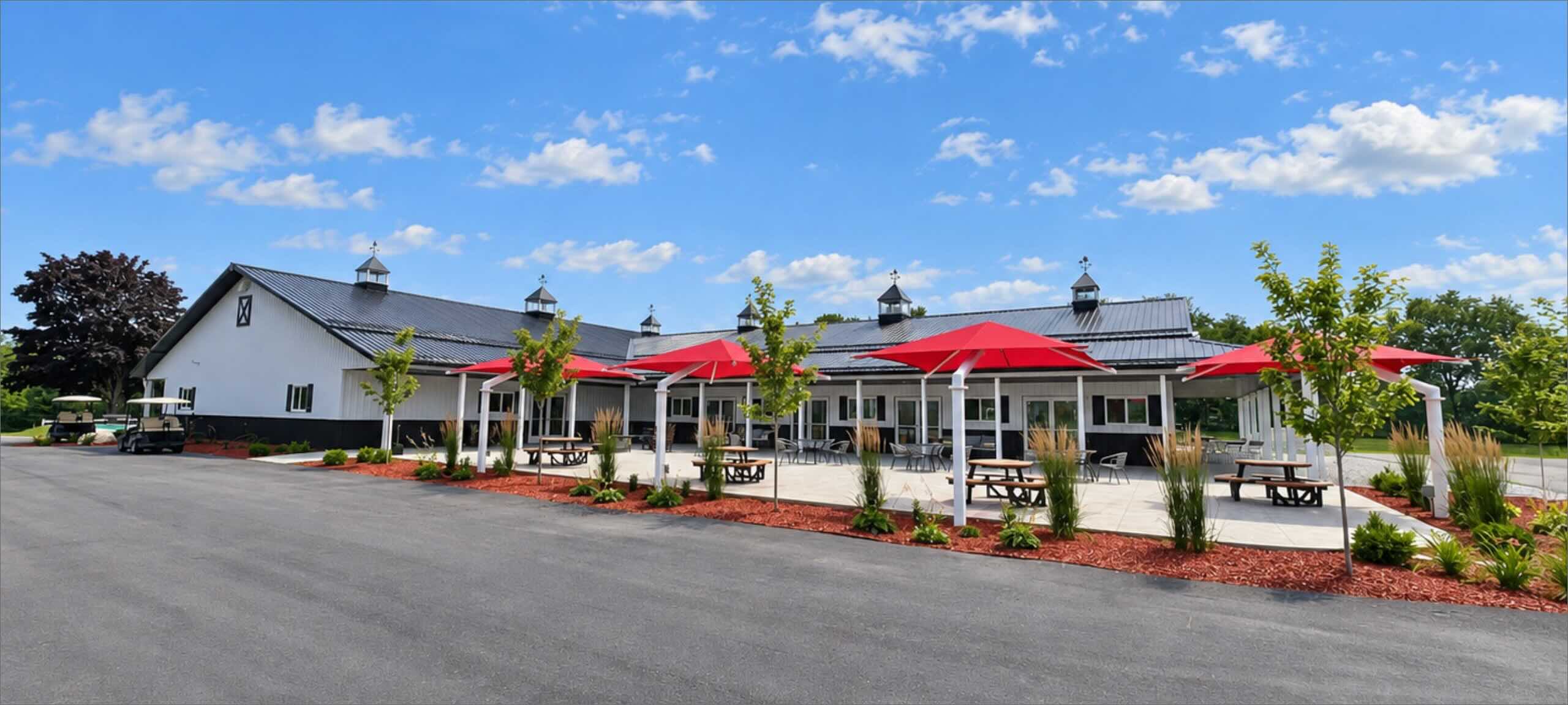 Outside commercial building