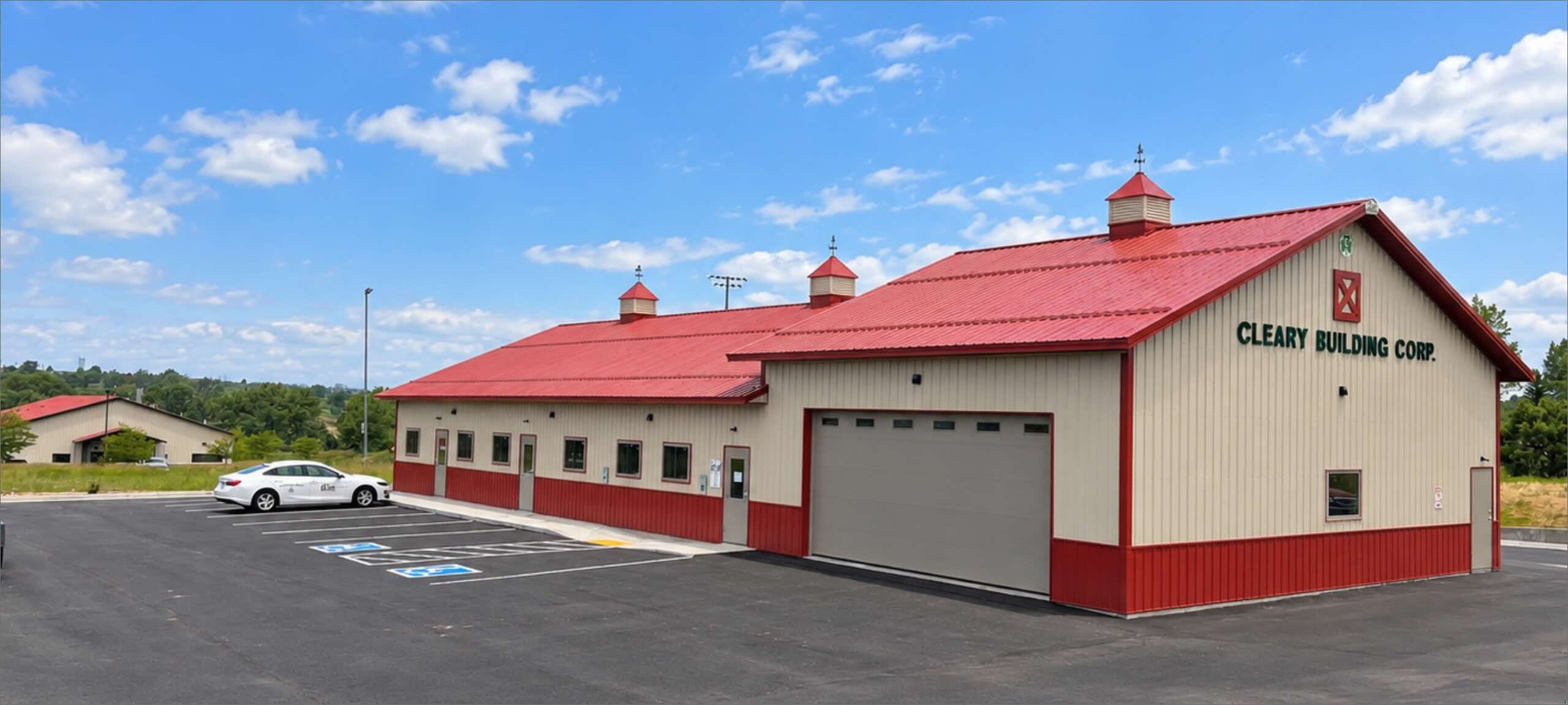 Red roof commercial building