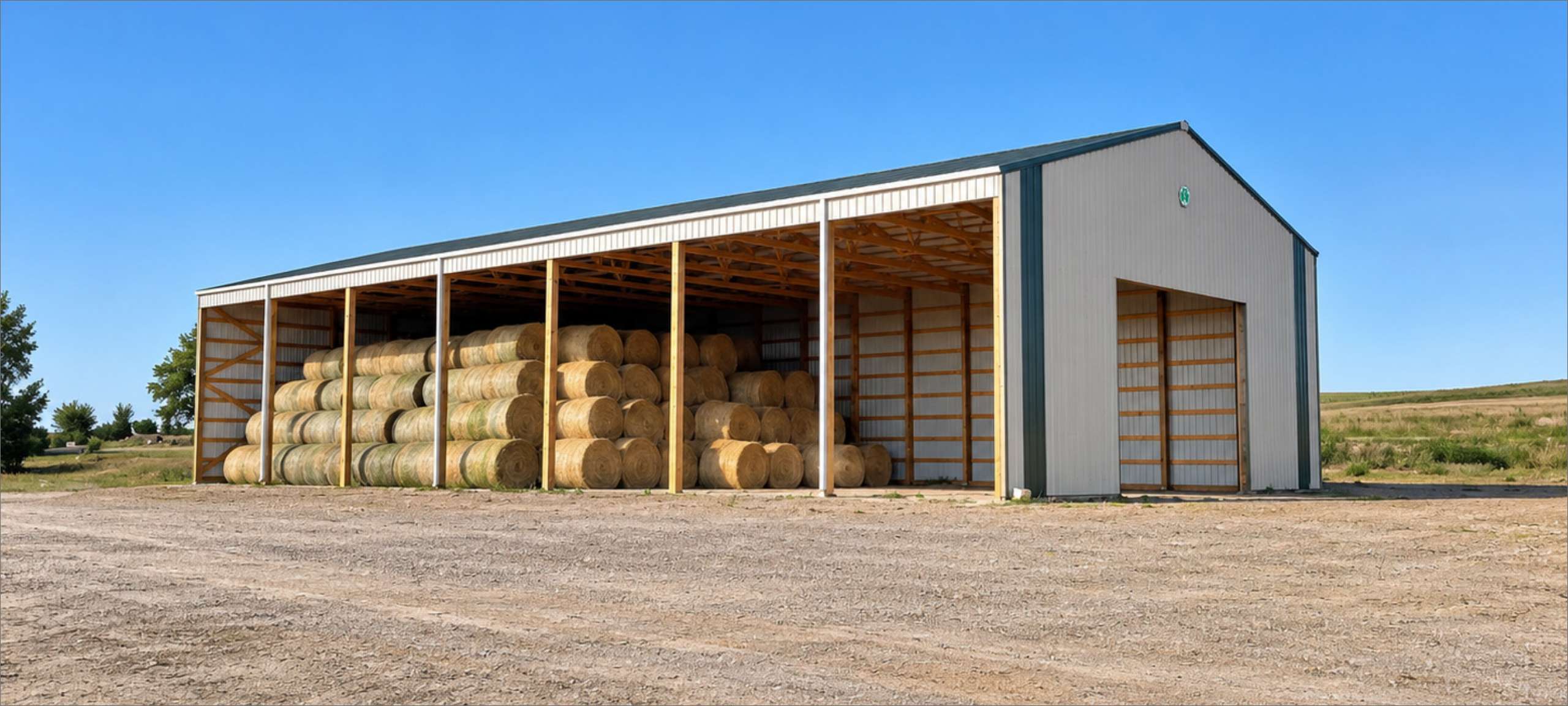 Hay storage building