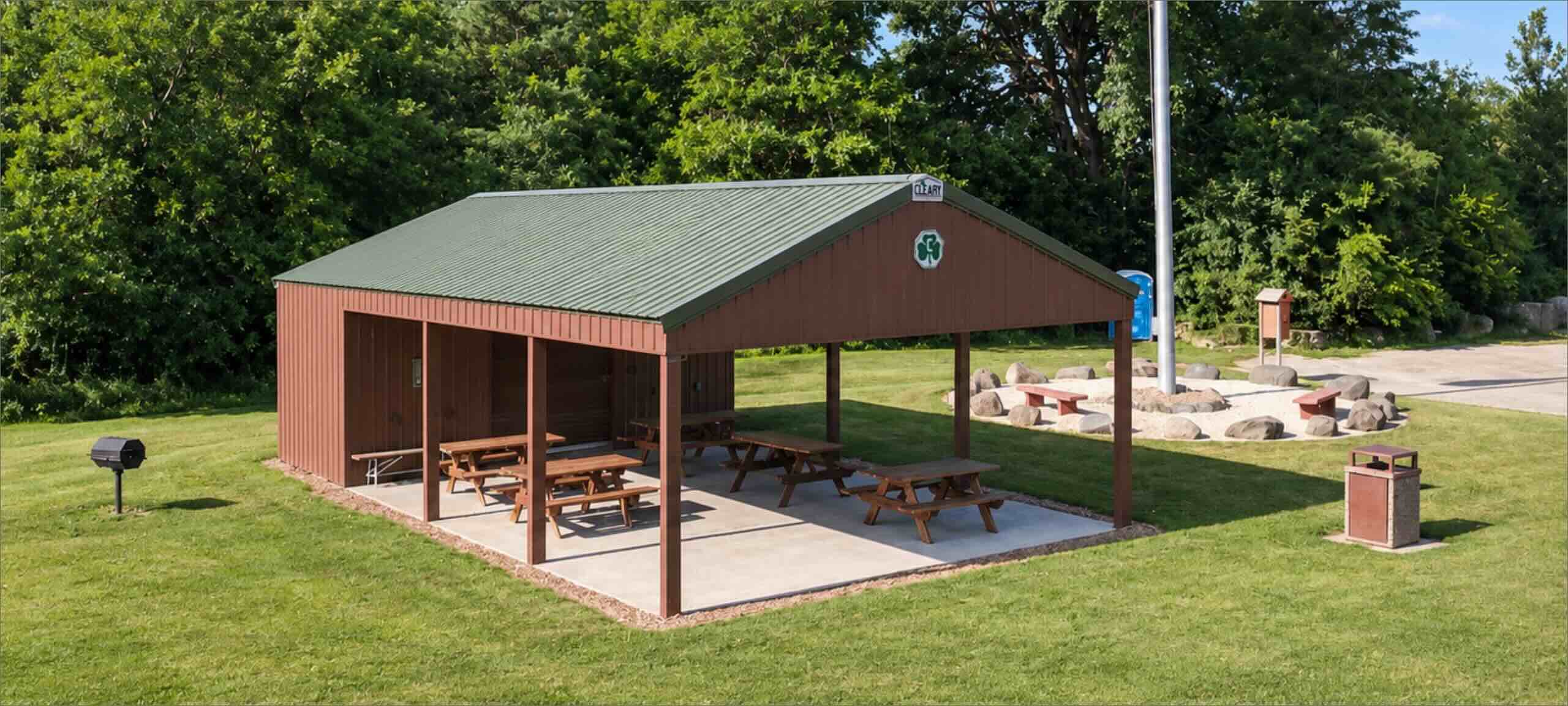 park shelter near park